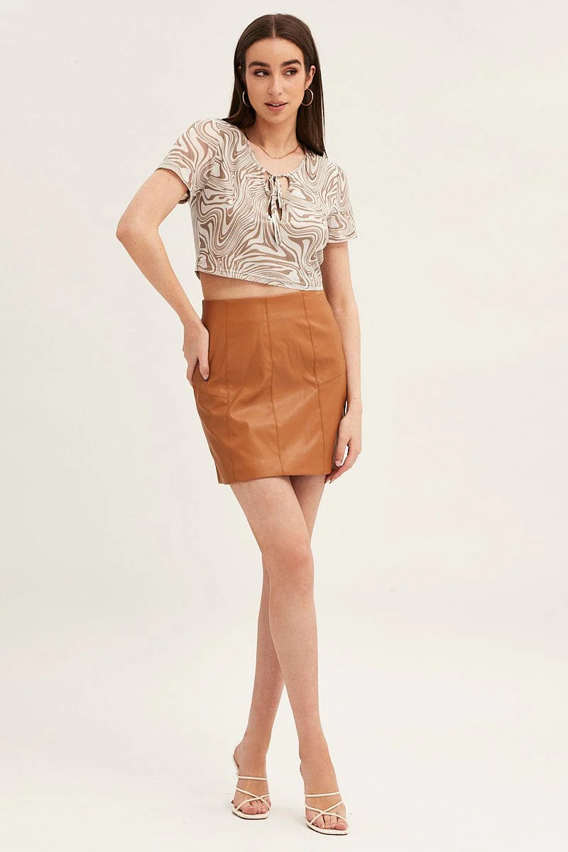 Abstract Print Top Mesh - Image 2