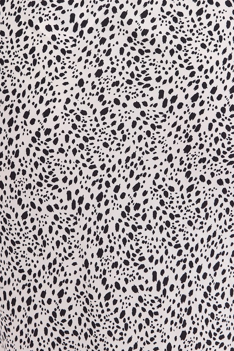 Beige Animal Print Slip Skirt Midi - Image 6