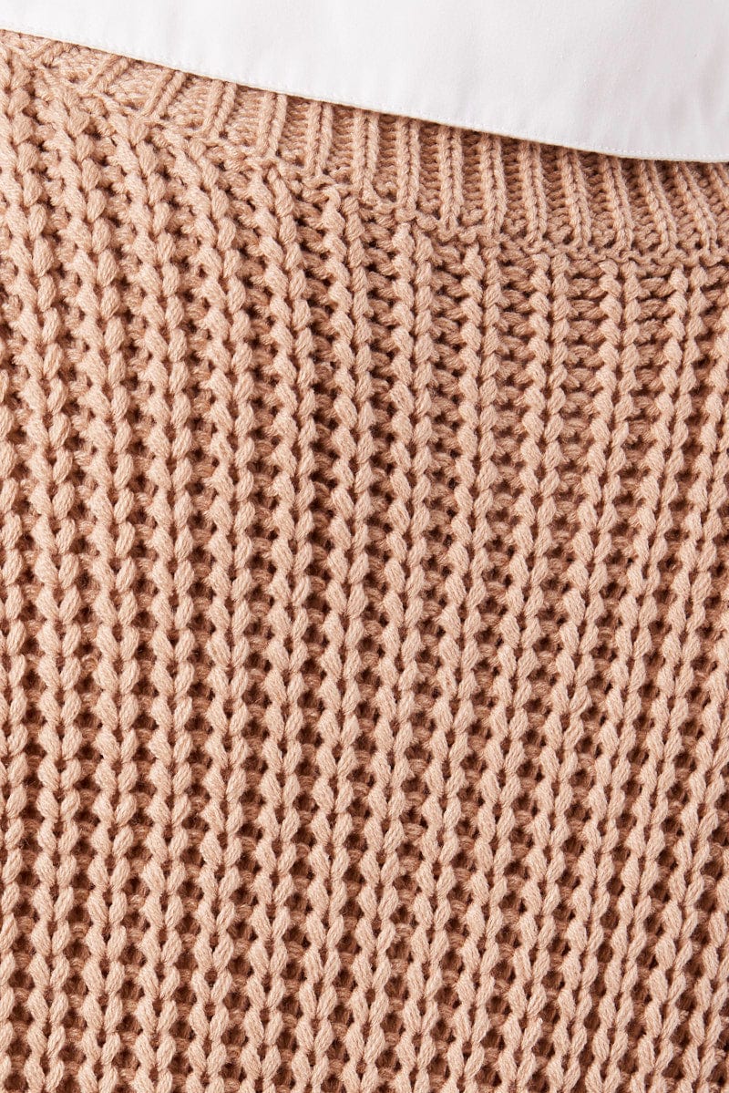 Beige Knit Top Jumper - Image 6
