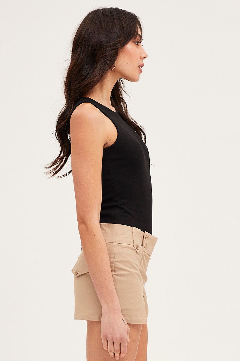 Beige Low Rise Micro Mini Skirt - Image 5