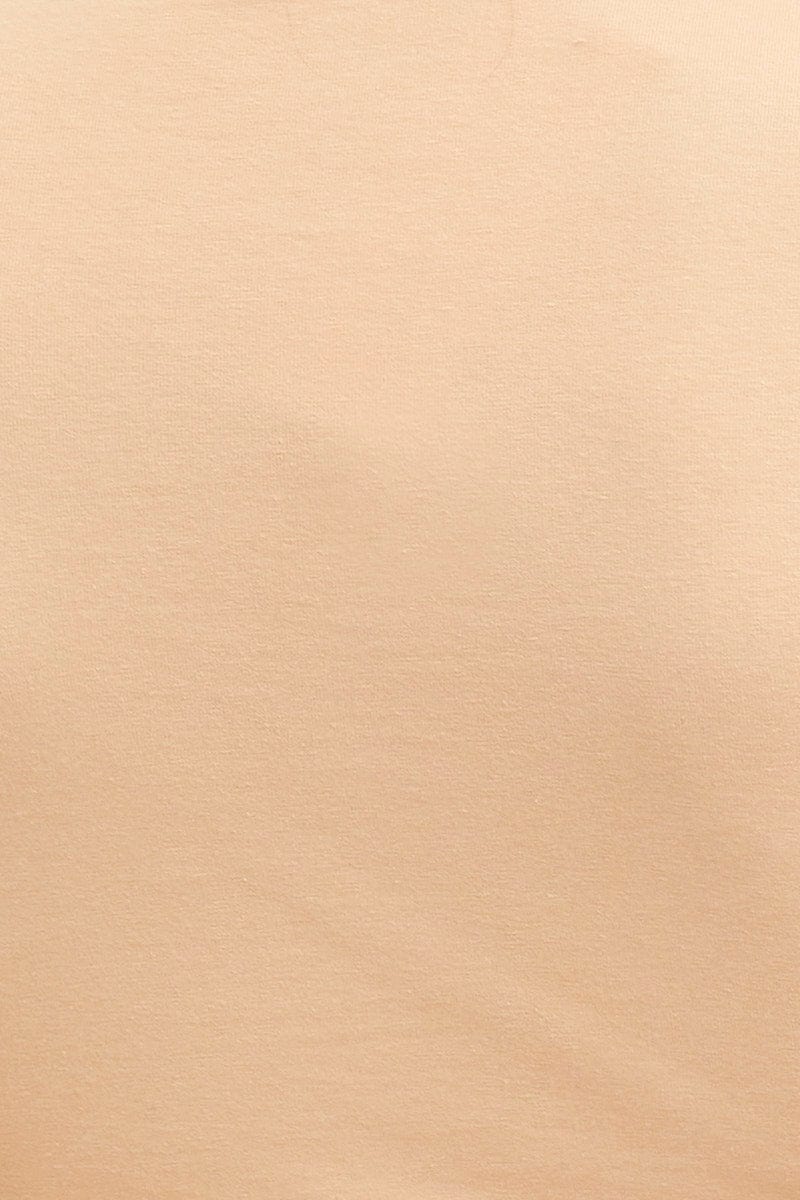 Beige Ruched Crop Top Long Sleeve - Image 6