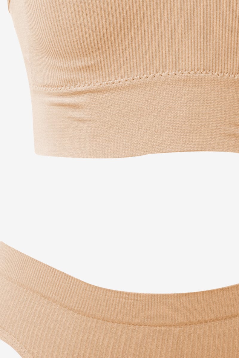 Beige Seamless Lingerie Set - Image 3