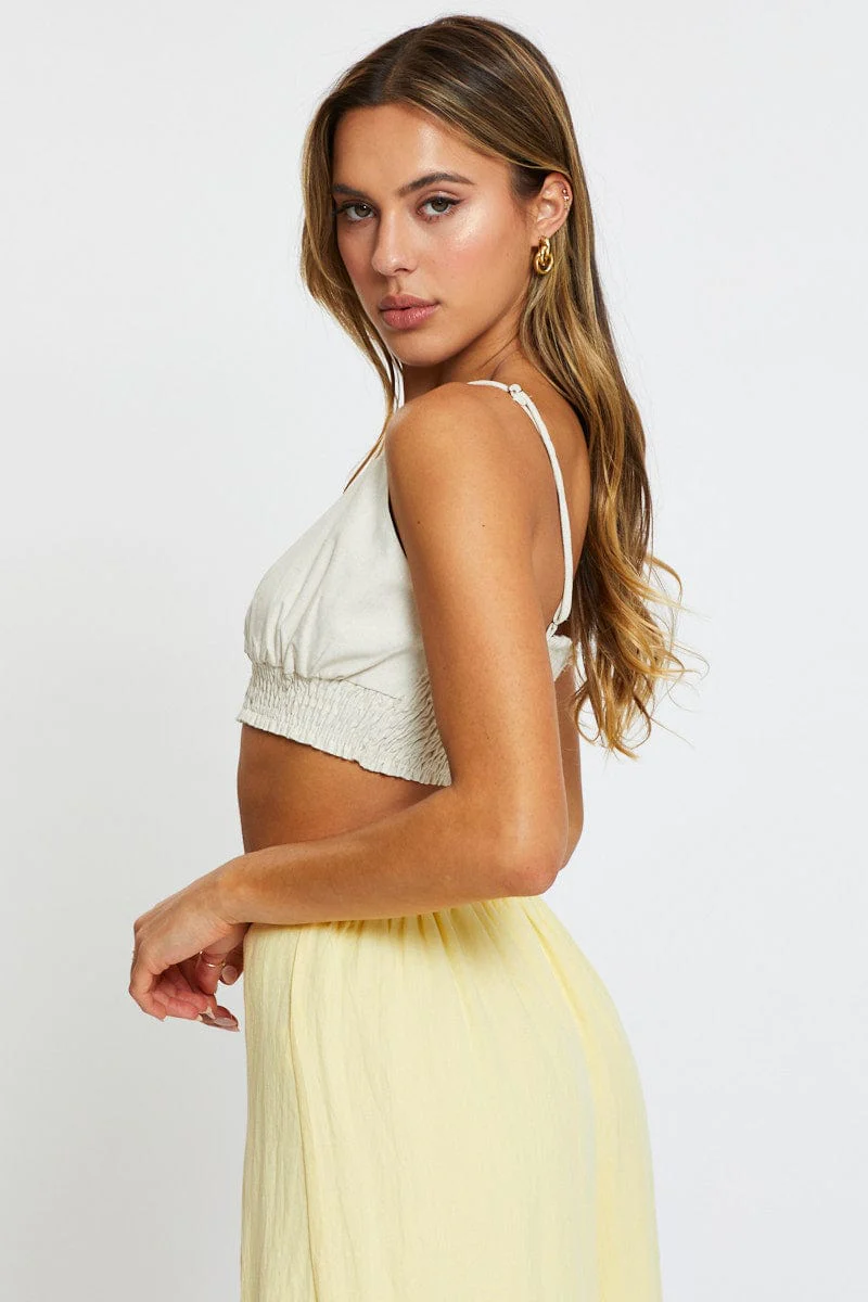 Beige Singlet Top Crop - Image 4