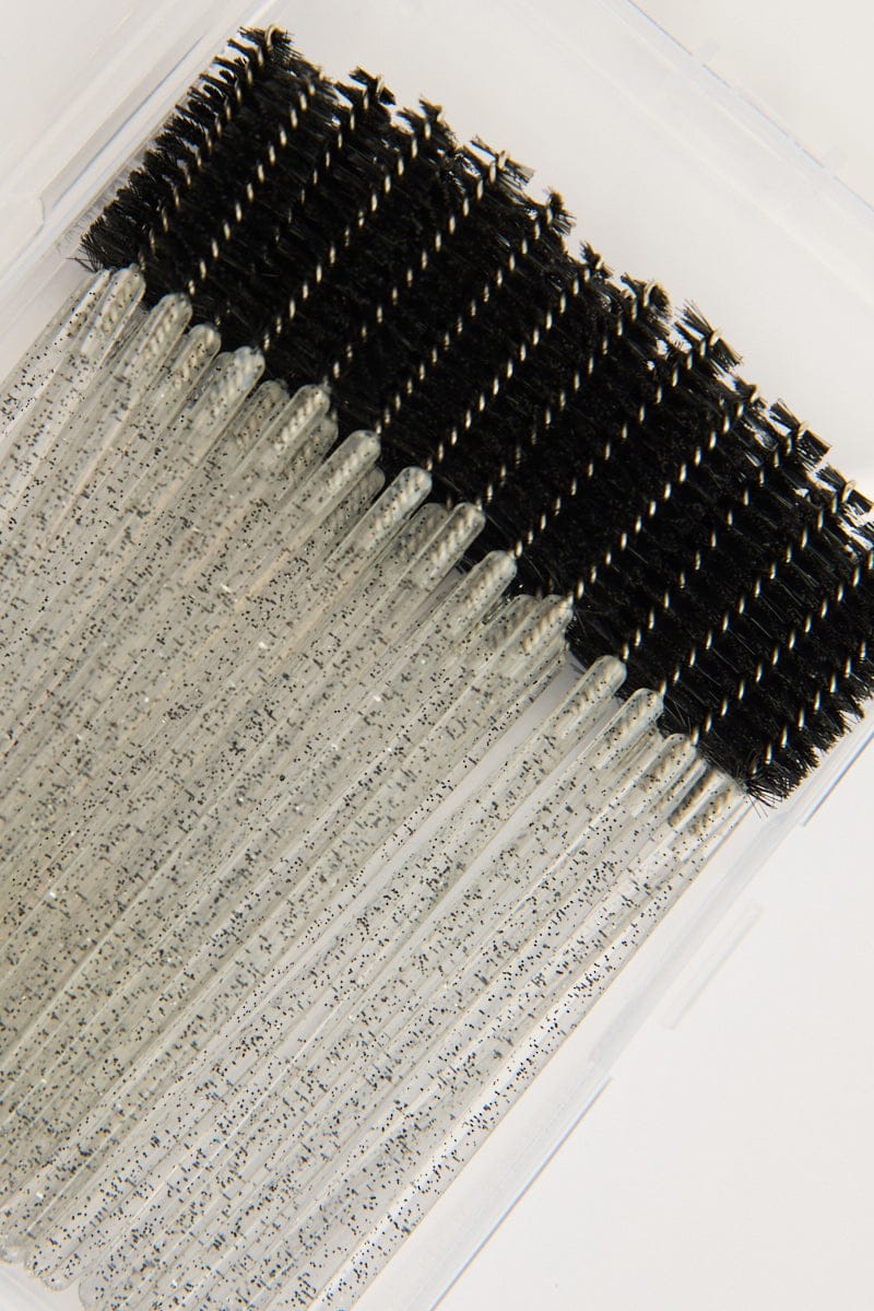 Black 50 Pk Eyelash Cur Disposable Eyelash Brush - Image 2
