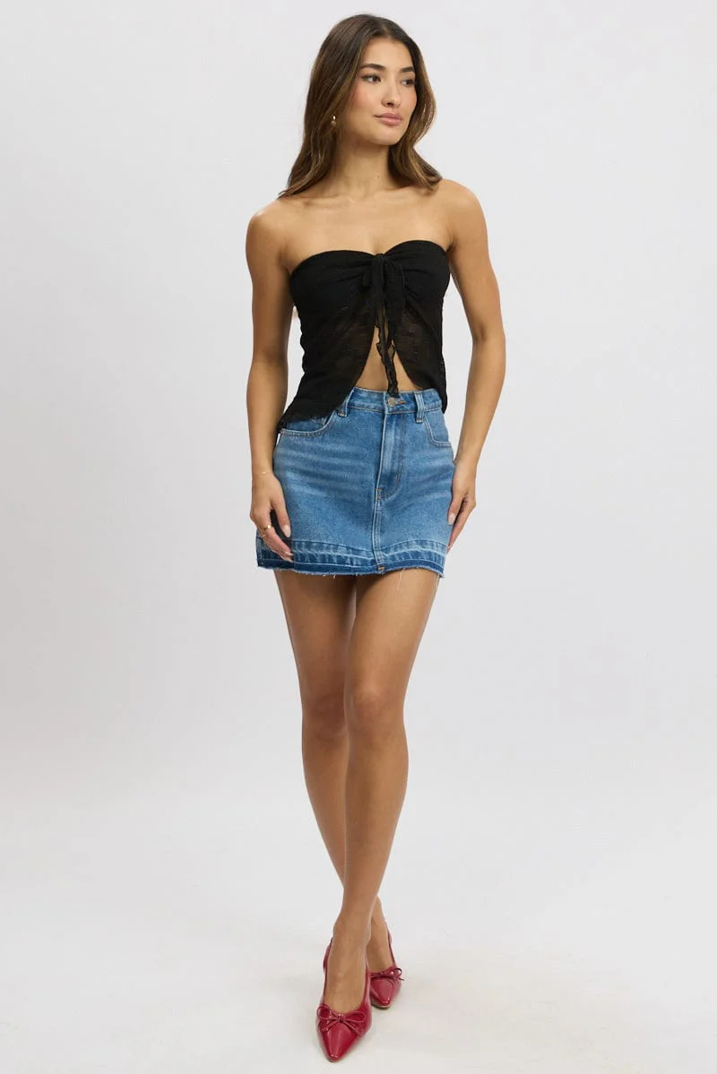 Black Bandeau Top Lace - Image 2