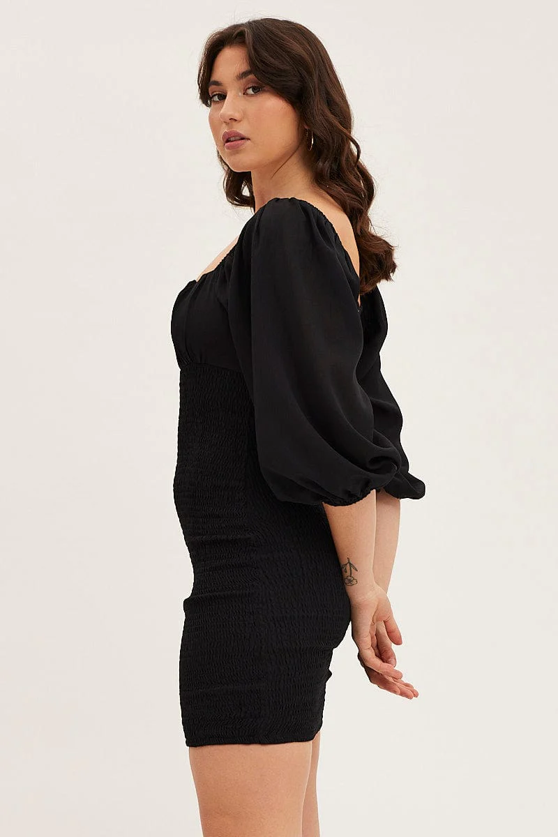 Black Bodycon Dress - Image 4