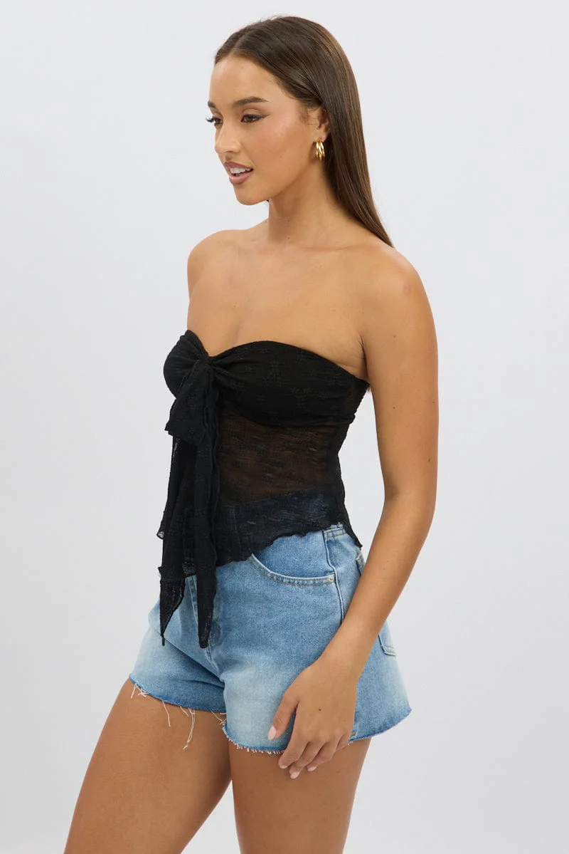 Black Boob Tube Top Lace - Image 4