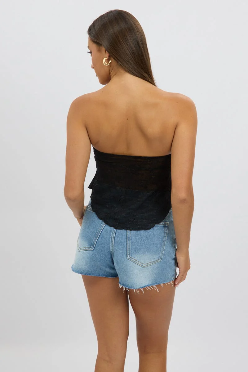 Black Boob Tube Top Lace - Image 5