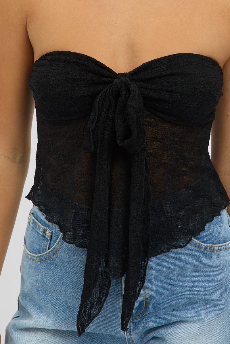 Black Boob Tube Top Lace - Image 6