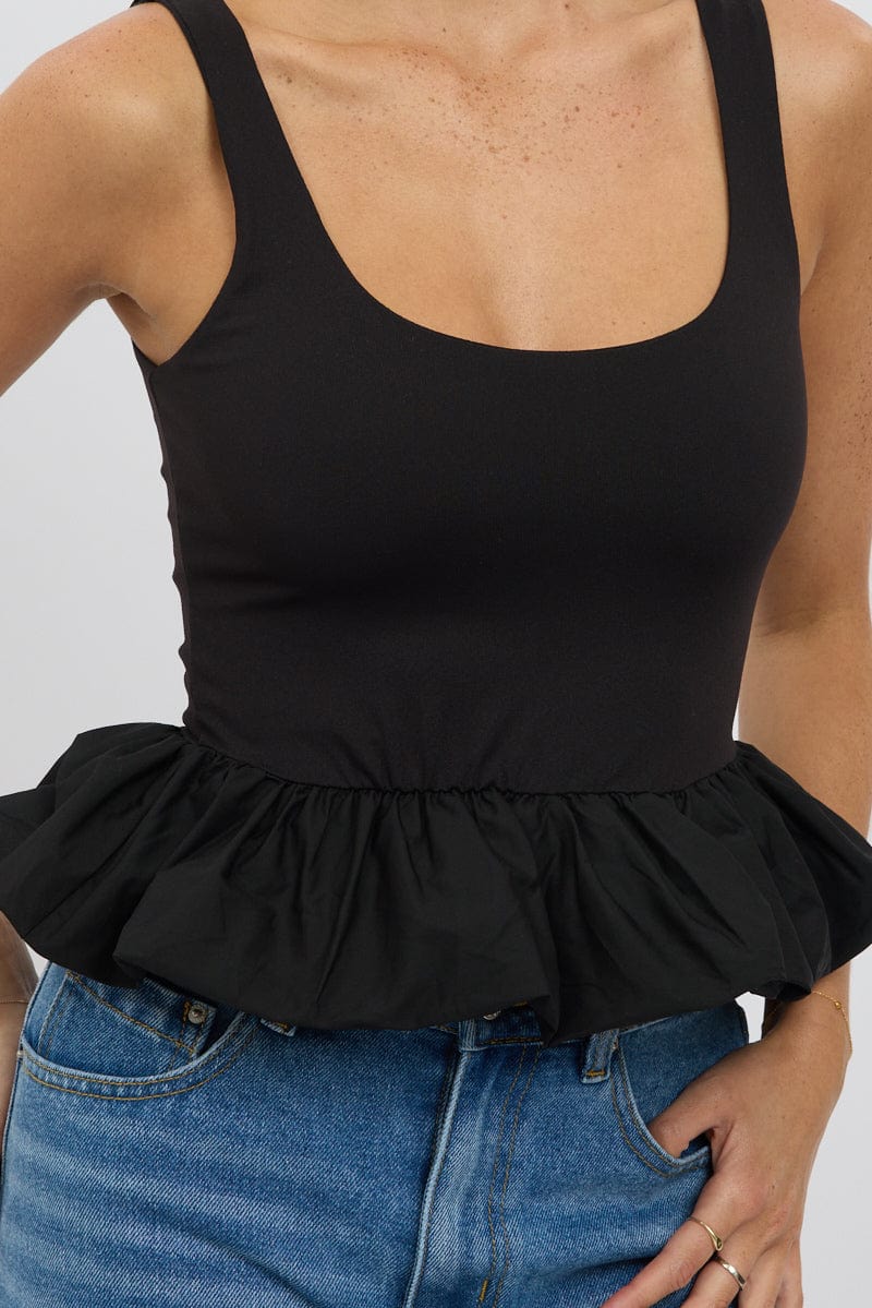 Black Bubble Top Sleeveless - Image 6