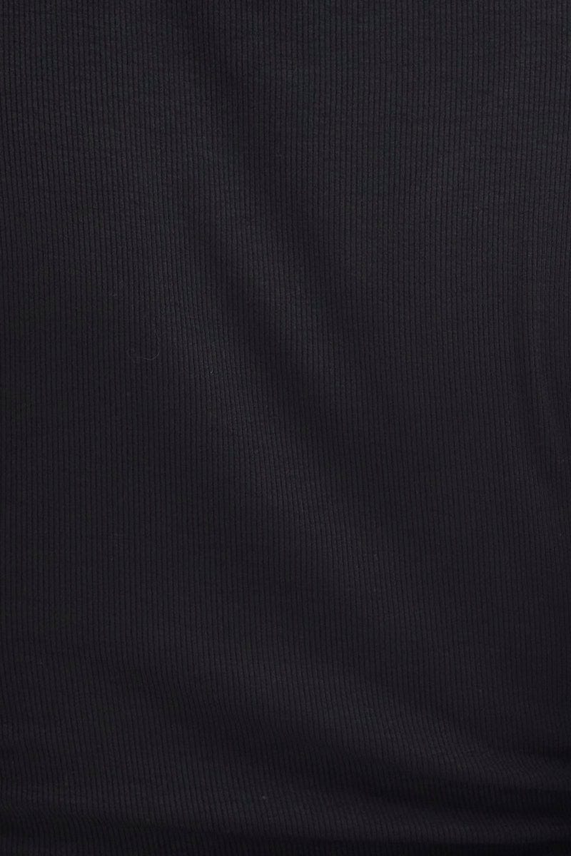 Black Button Front T Shirt Long Sleeve - Image 6
