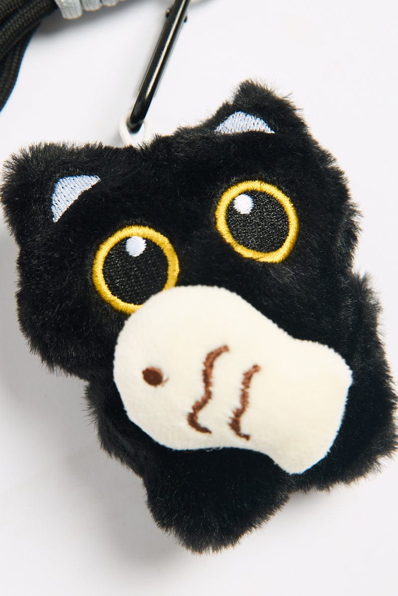 Black Cat Keyring Bag Charm - Image 2