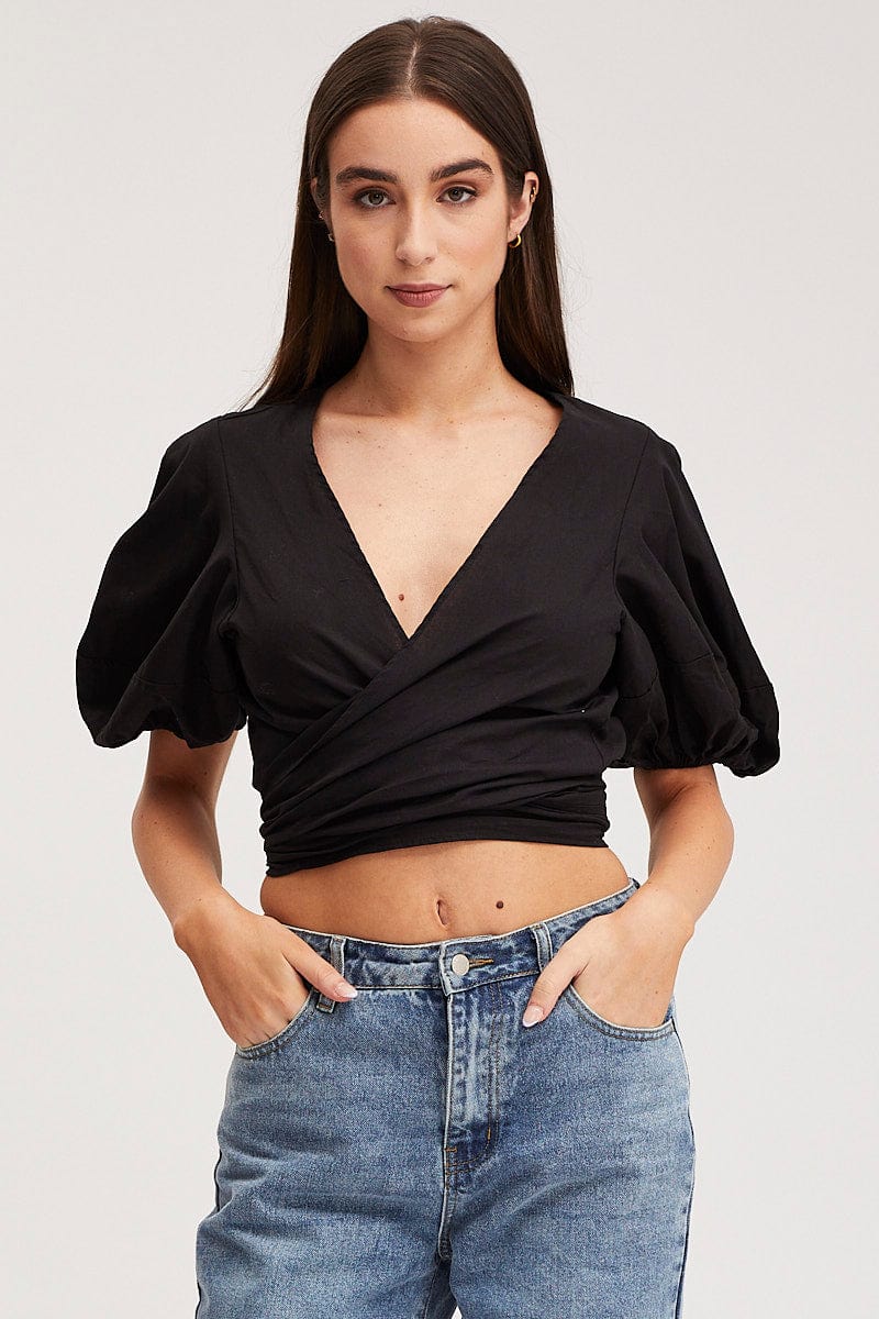 Black Crop Bolero Short Sleeve - Image 4