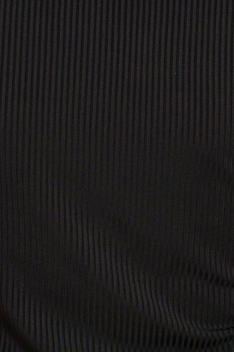 Black Crop Cardigan Short Sleeve Tie Front - Image 6