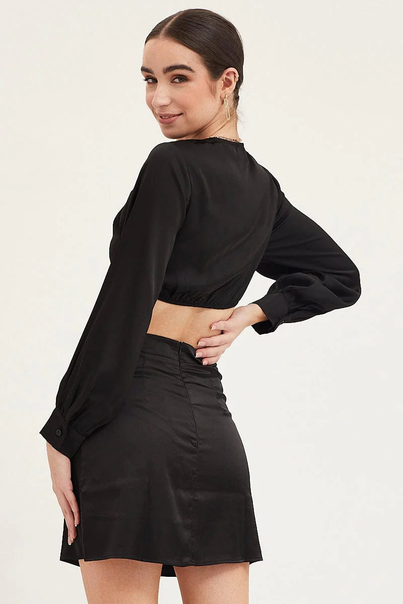 Black Crop Top Long Sleeve - Image 5