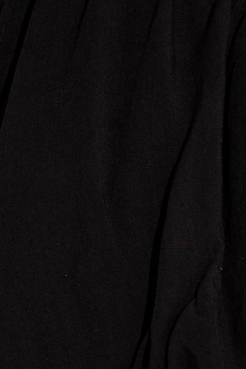 Black Crop Top One Shoulder Short Sleeve - Image 6