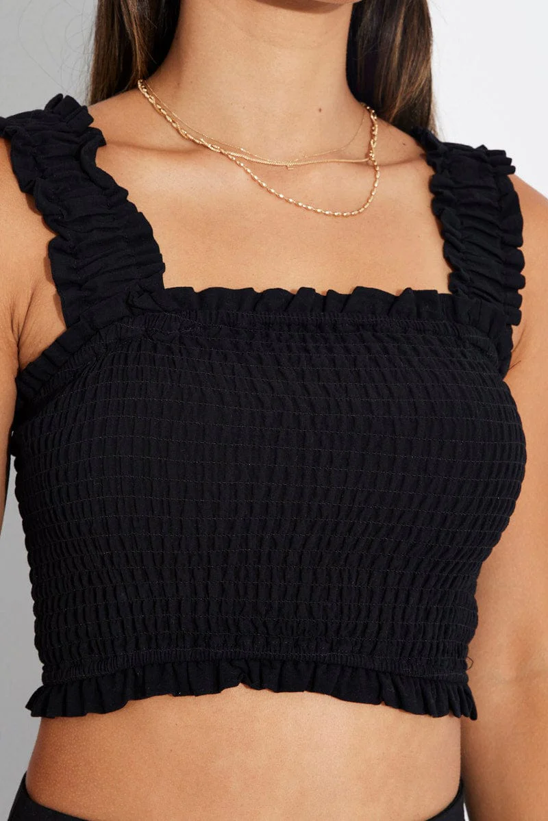 Black Crop Top Sleeveless - Image 6