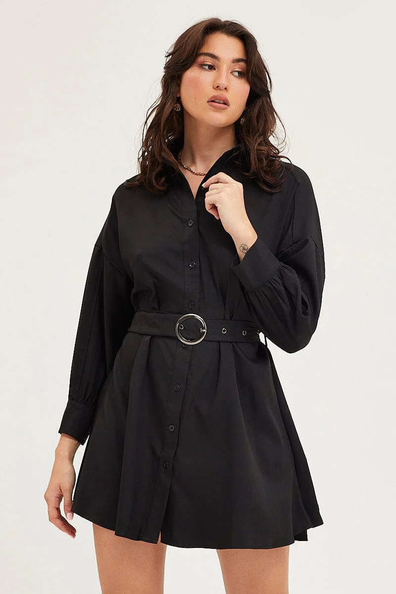 Black Dress Long Sleeve Mini - Image 3
