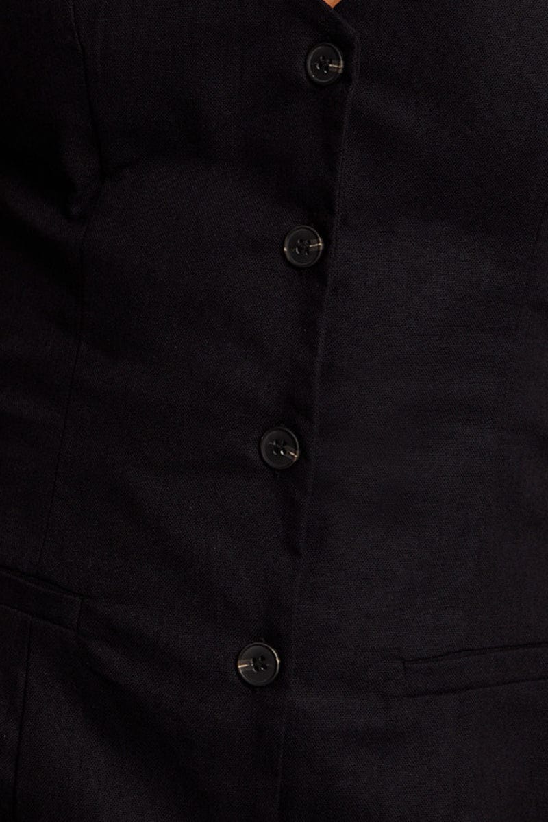 Black Halter Neck Dress Mini - Image 6