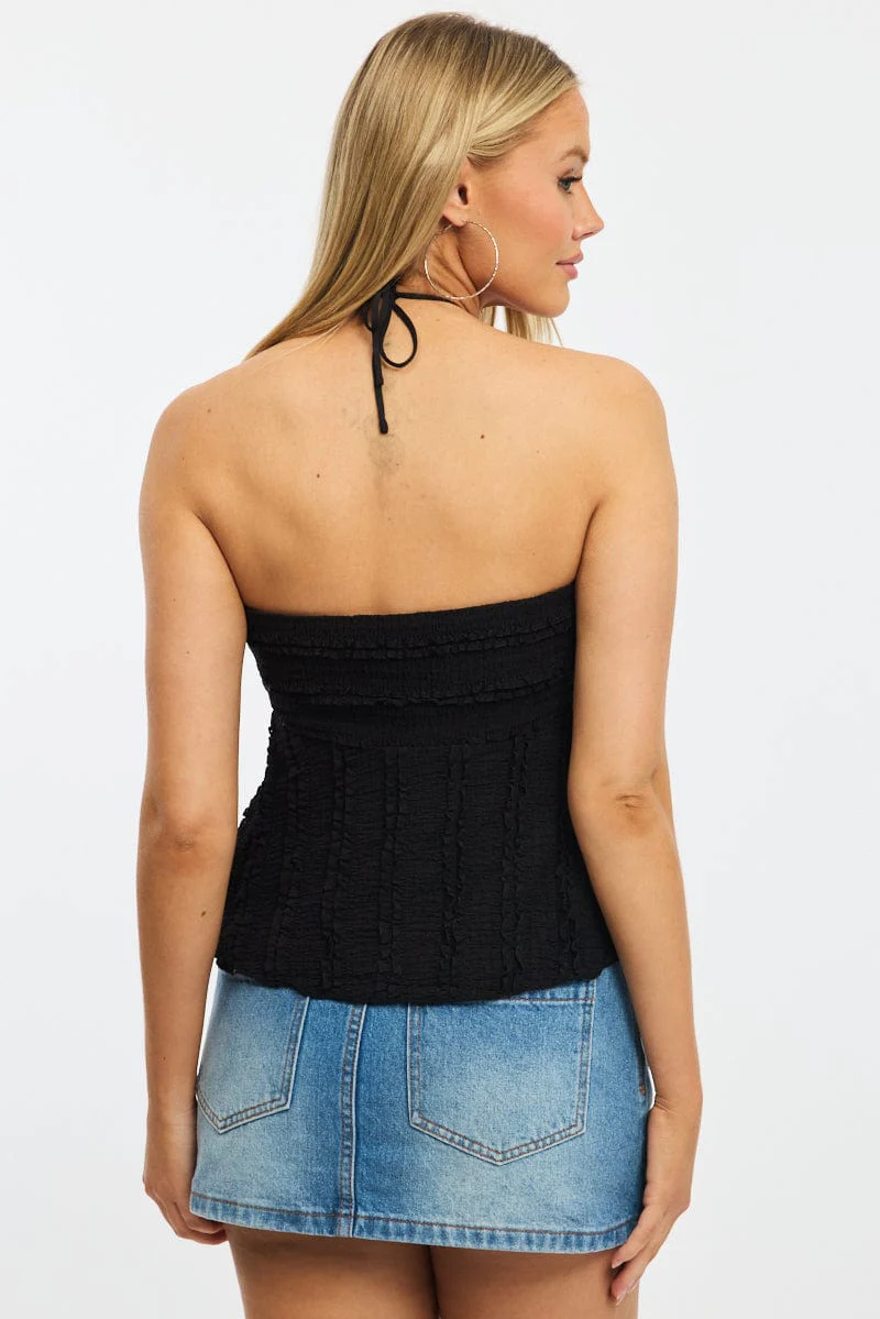 Black Halter Top Sleeveless - Image 4