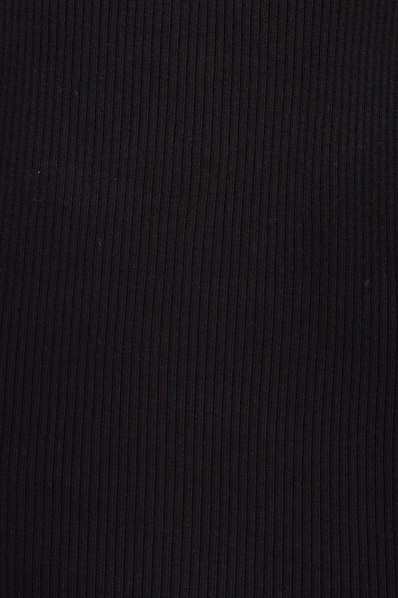 Black Knit Top Sleeveless Crop - Image 6