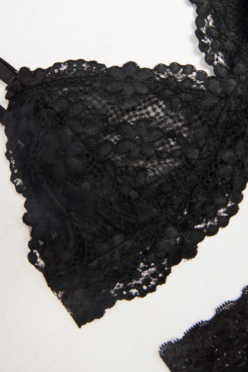 Black Lace Lingerie Set - Image 2