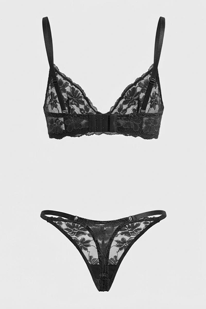 Black Lace Lingerie Set - Image 2