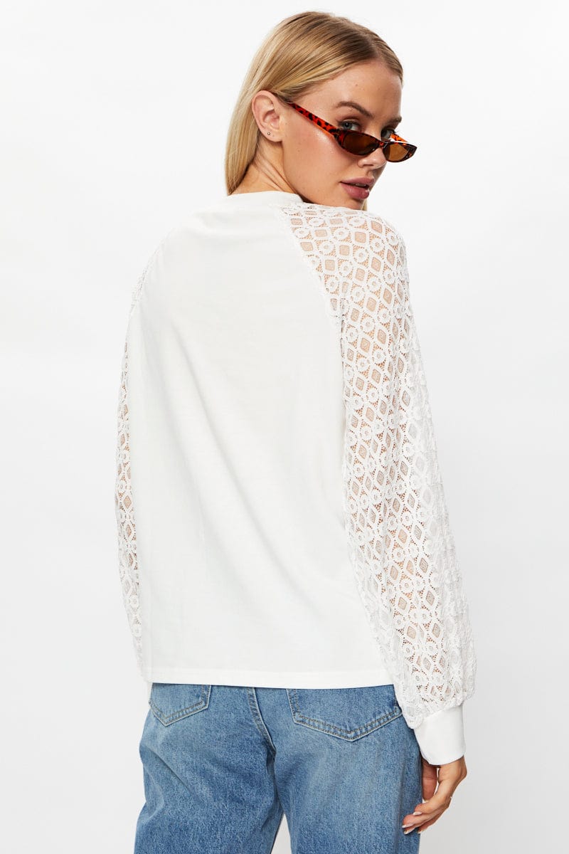 Black Lace Sleeve Top - Image 5