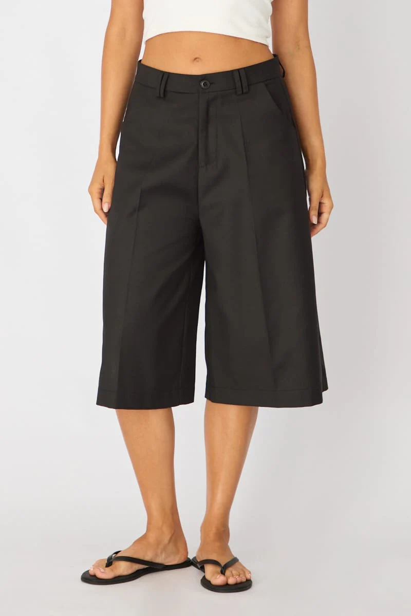 Black Longline Shorts - Image 3