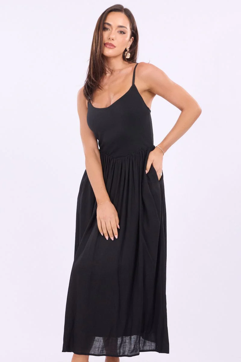 Black Maxi Dress Singlet - Image 2