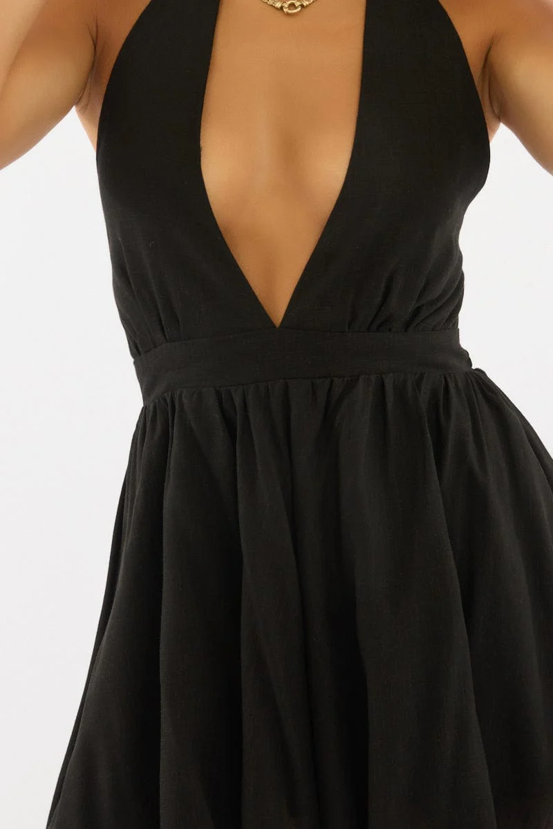 Black Playsuit Halter Neck - Image 5