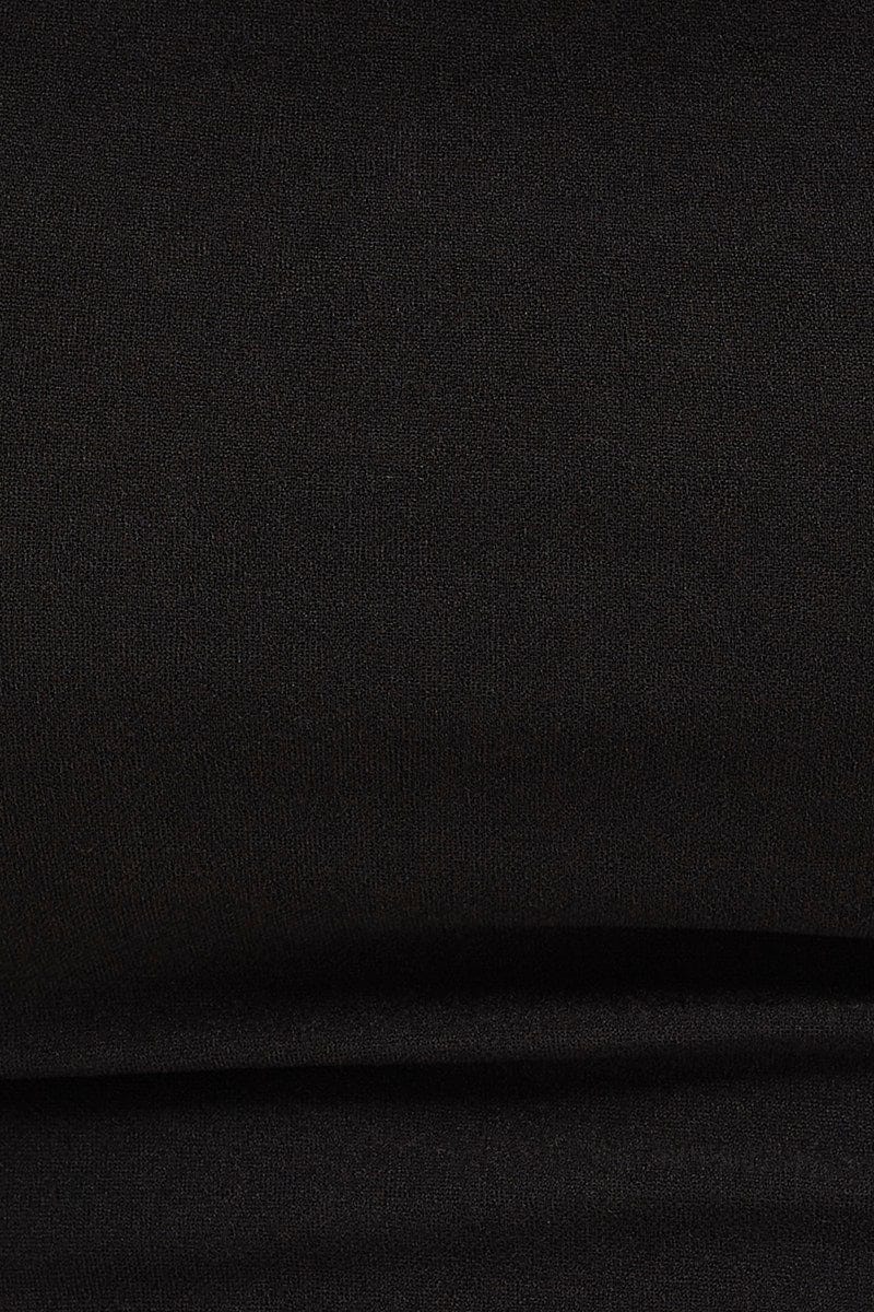 Black Ponte Scarf Crop Top - Image 6