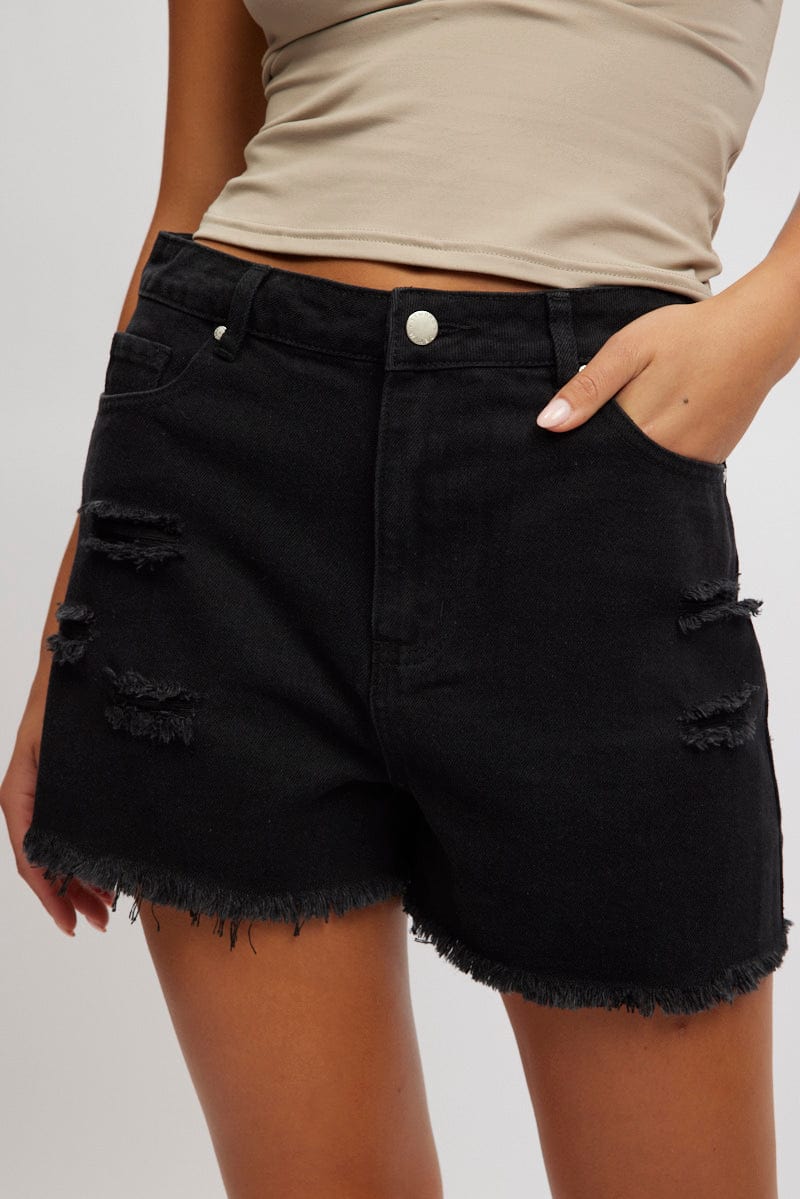 Black Relaxed Short High Rise - Image 5