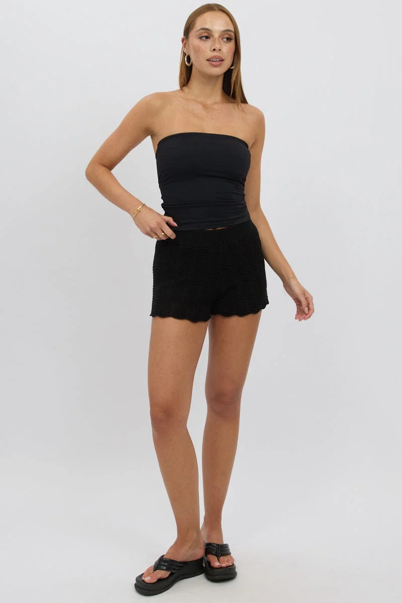 Black Ruched Bandeau Supersoft - Image 2