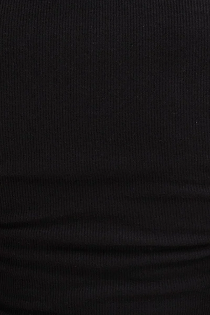 Black Ruched Top Long Sleeve - Image 6