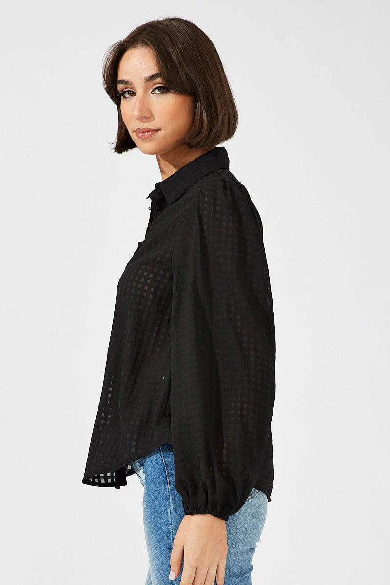 Black Shirt Long Sleeve Texture - Image 4