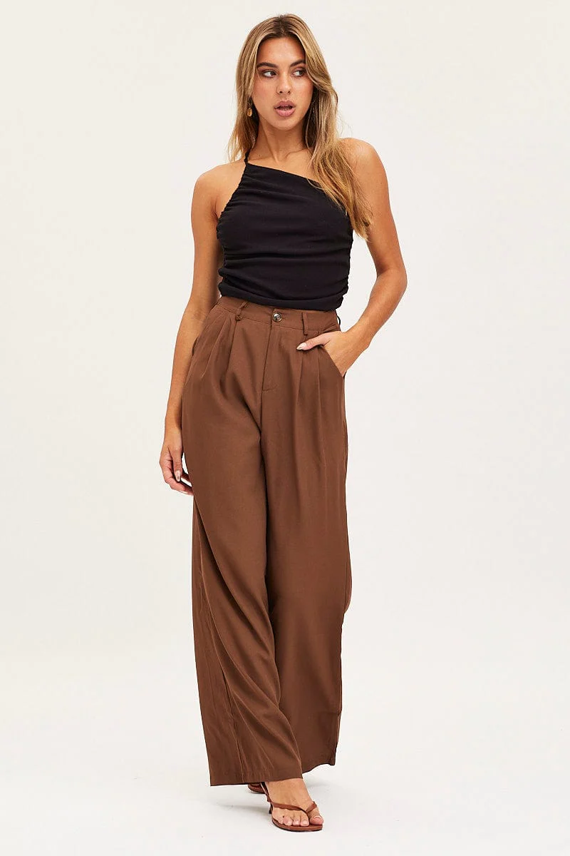 Black Singlet Top One Shoulder - Image 2