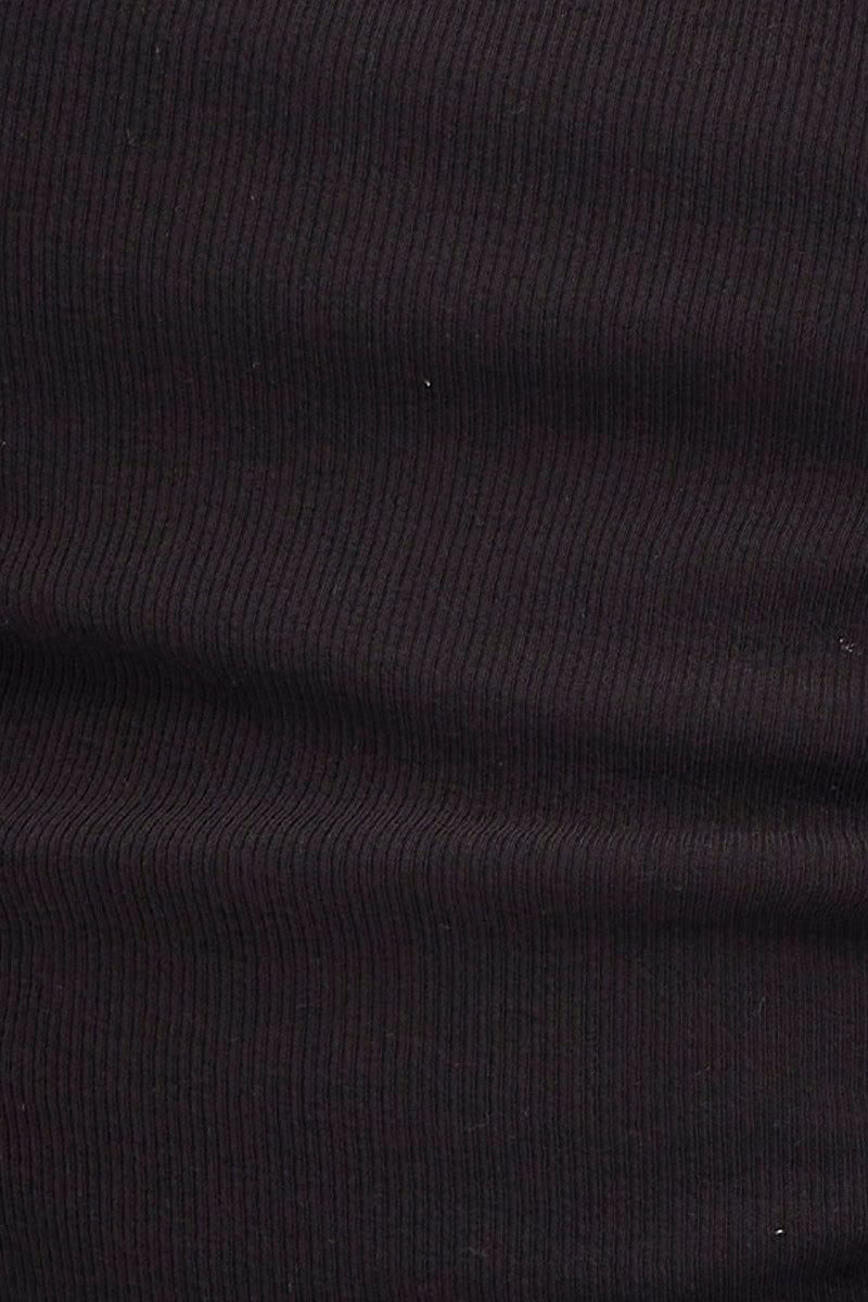 Black Singlet Top One Shoulder - Image 6