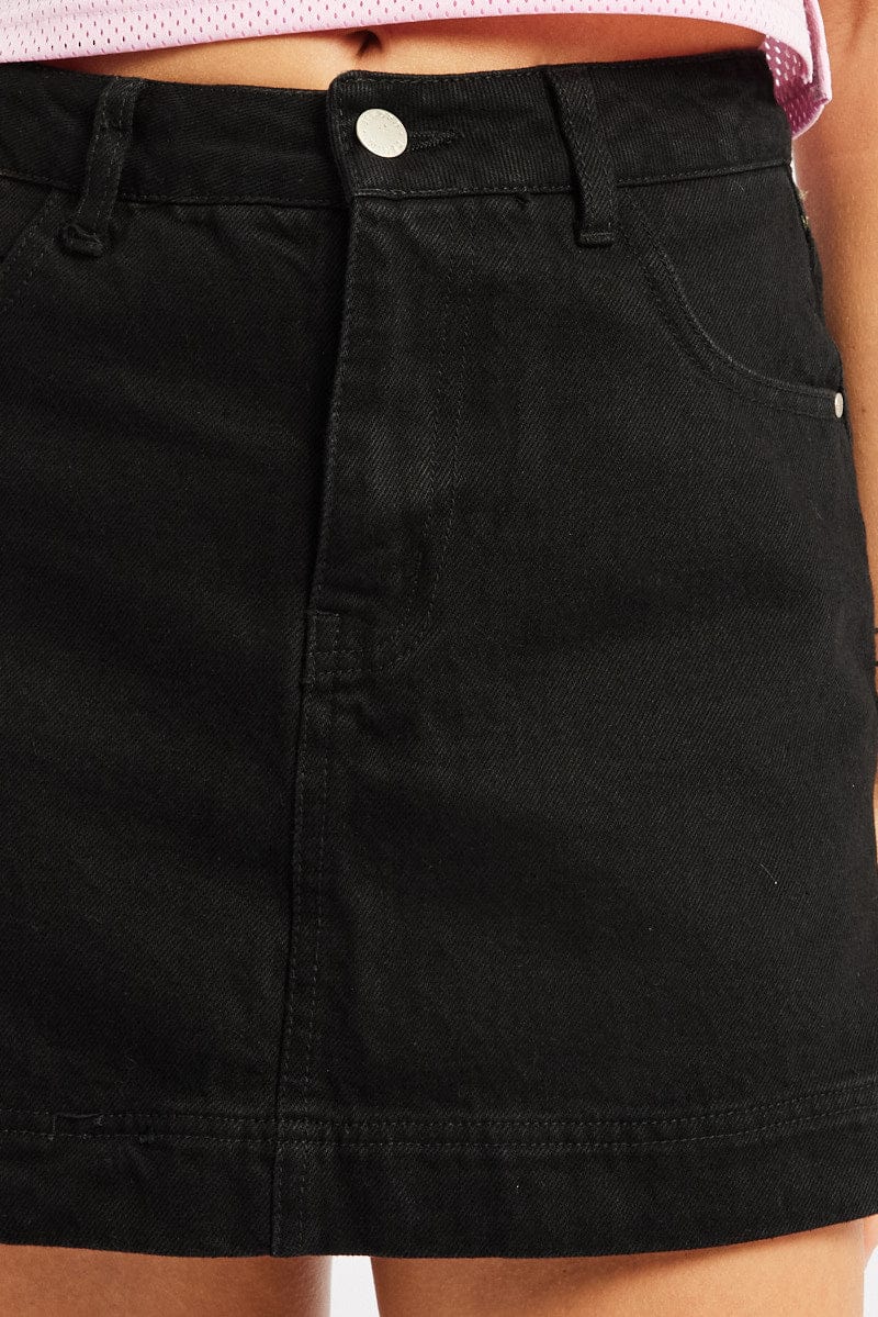 Black Skort Skirt High Rise - Image 6