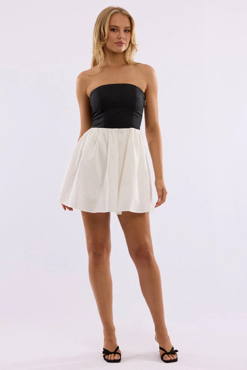 Black Strapless Dress Mini - Image 3
