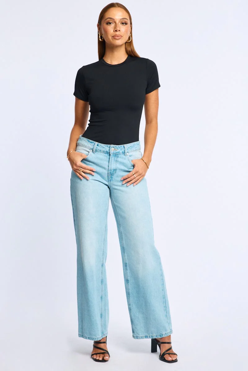 Black Supersoft Crew Neck Short Sleeve - Image 2