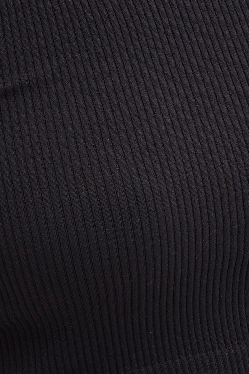 Black T-Shirt Short Sleeve Round Neck Seamless - Image 6