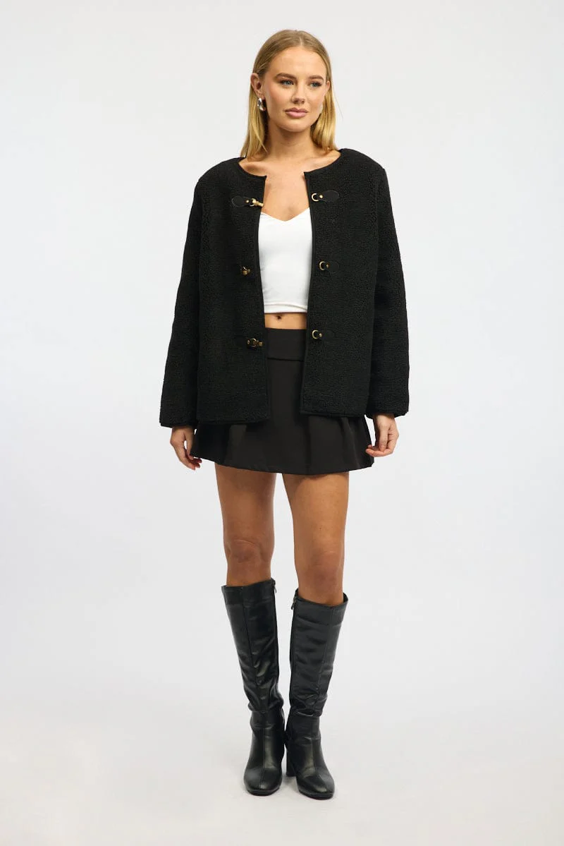 Black Terry Coat - Image 2