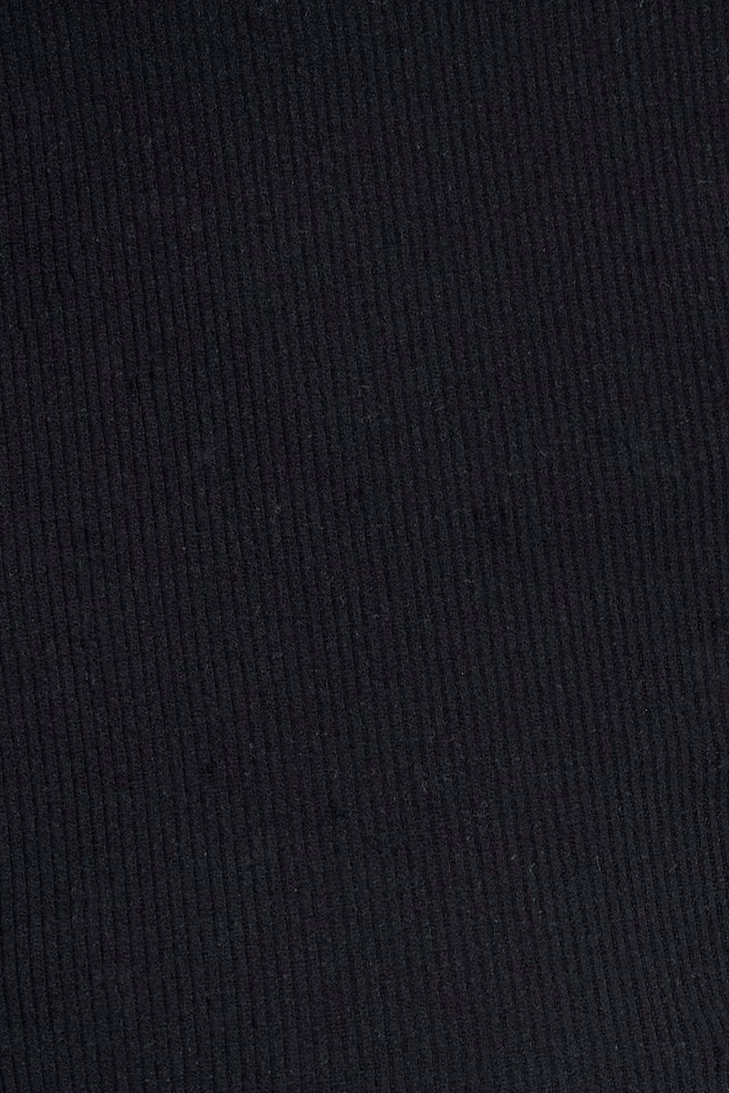 Black Top Long Sleeve Lace Up Seamless - Image 6
