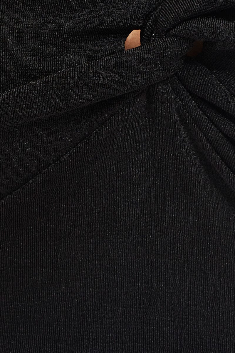 Black Top Long Sleeve V Neck - Image 6