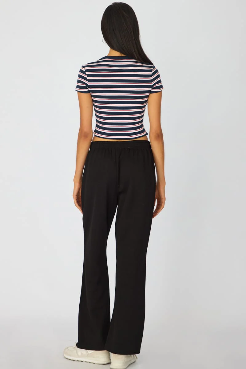 Black Track Pants Wide Leg - Image 5