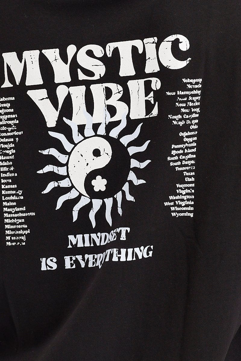 Black Unisex T-Shirt Short Sleeve Oversized Crew Neck - Image 6