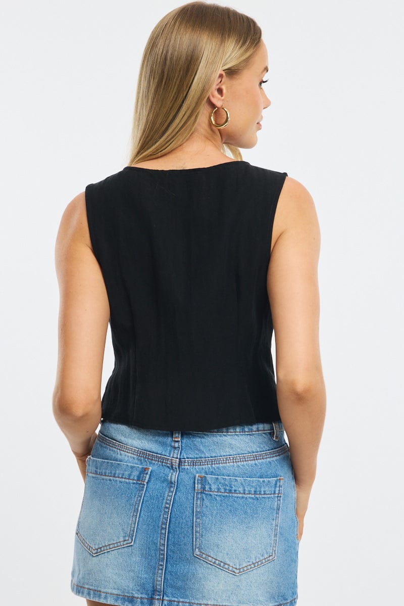 Black Waistcoat Crew Neck - Image 4
