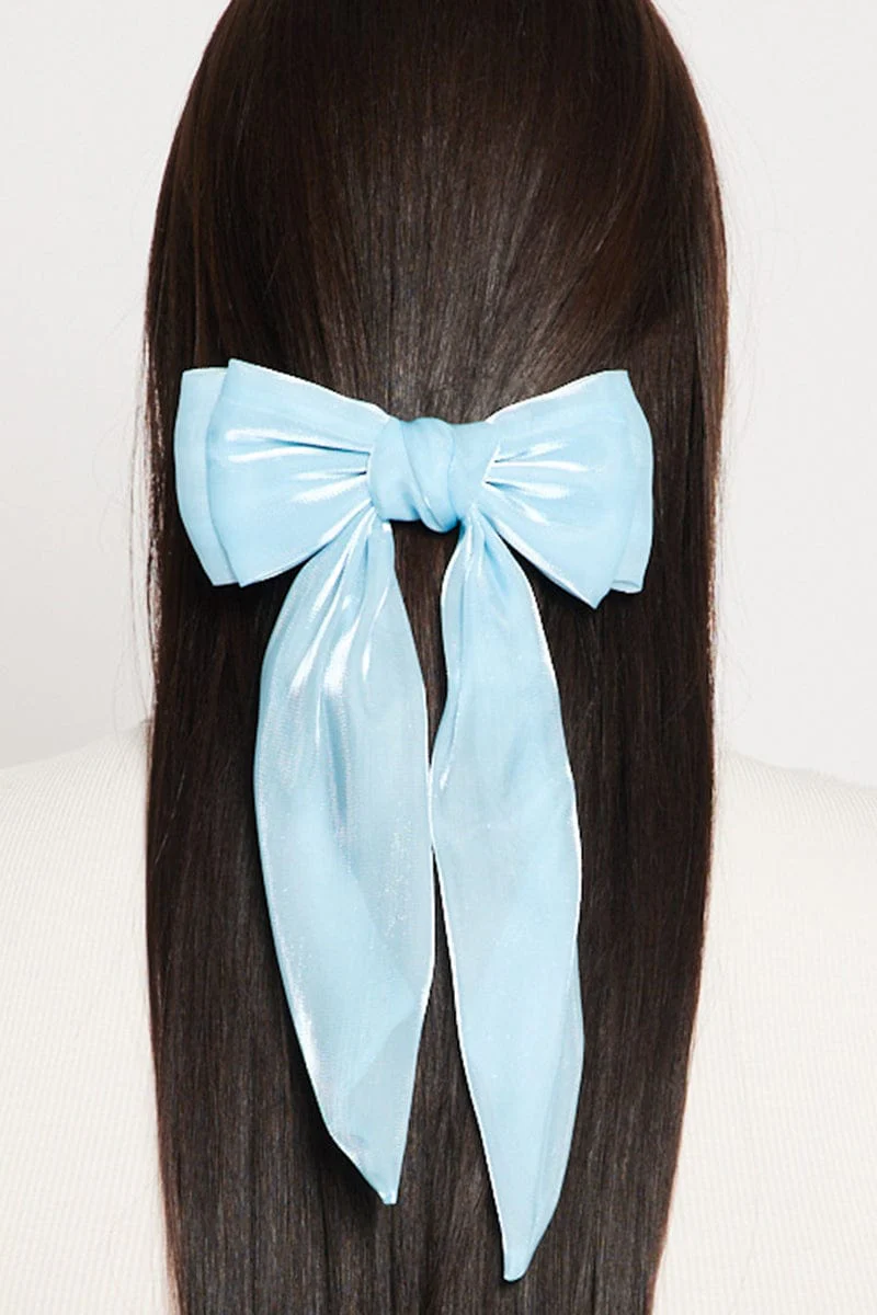 Blue Bow Hair Clips