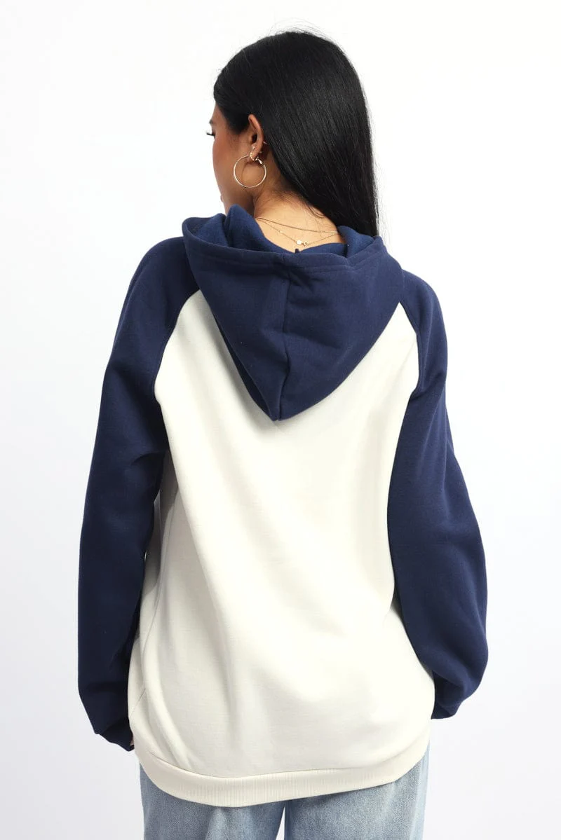 Blue Graphic Sweater Hoodie - Image 4